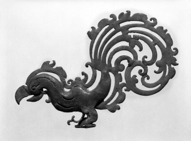  <em>Bird Finial</em>, 13th-14th century. Bronze, 3 1/2 x 5 1/2 in. (8.9 x 14 cm). Brooklyn Museum, Gift of Mr. and Mrs. Edward Greenberg, 86.259.1. Creative Commons-BY (Photo: Brooklyn Museum, 86.259.1_bw.jpg)