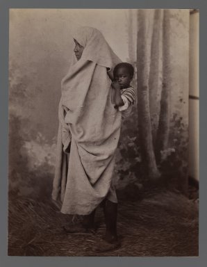  <em>Woman and Child</em>, 19th century. Albumen silver photograph, 9 1/2 x 7 1/4 in. (24.1 x 18.4 cm). Brooklyn Museum, Gift of Samuel Kirschenbaum, 86.265.10 (Photo: Brooklyn Museum, 86.265.10_IMLS_PS3.jpg)