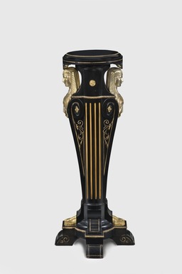 Kimbel and Cabus (1863–1882). <em>Pedestal</em>, ca. 1870. Painted hard maple, zinc, copper alloy, gilding, 42 1/2 x 17 1/2 x 17 1/2 in.  (108.0 x 44.5 x 44.5 cm). Brooklyn Museum, Gift of the American Art Council, 86.81. Creative Commons-BY (Photo: Gavin Ashworth, 86.81_GavinAshworth.jpg)