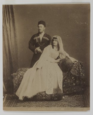  <em>[Untitled]</em>, 19th century. Albumen silver photograph, 13 9/16 x 10 1/2 in. (34.4 x 26.7 cm). Brooklyn Museum, Special Middle Eastern Art Fund, 86.86.9 (Photo: Brooklyn Museum, 86.86.9_IMLS_PS3.jpg)