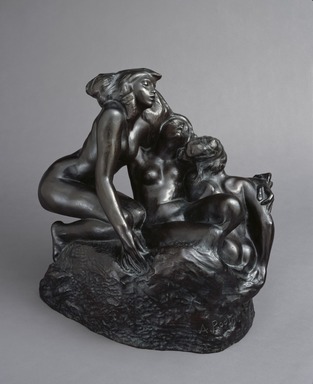 Auguste Rodin (French, 1840-1917). <em>The Sirens (Les Sirènes)</em>, 1880s, cast 1967. Bronze, 17 × 17 1/4 × 12 5/8 in., 45.5 lb. (43.2 × 43.8 × 32.1 cm, 20.64kg). Brooklyn Museum, Gift of the Iris and B. Gerald Cantor Foundation, 86.87.1. Creative Commons-BY (Photo: Brooklyn Museum, 86.87.1_SL3.jpg)