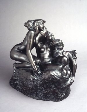 Auguste Rodin (French, 1840-1917). <em>The Sirens (Les Sirènes)</em>, 1880s, cast 1967. Bronze, 17 × 17 1/4 × 12 5/8 in., 45.5 lb. (43.2 × 43.8 × 32.1 cm, 20.64kg). Brooklyn Museum, Gift of the Iris and B. Gerald Cantor Foundation, 86.87.1. Creative Commons-BY (Photo: Brooklyn Museum, 86.87.1_transp6256.jpg)