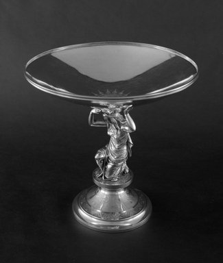 Gorham Manufacturing Company (1865-1961). <em>Compote</em>, ca. 1868. Silver, 8 3/4 x 9 x 9 in. (22.2 x 22.9 x 22.9 cm). Brooklyn Museum, H. Randolph Lever Fund, 87.180. Creative Commons-BY (Photo: Brooklyn Museum, 87.180_bw.jpg)