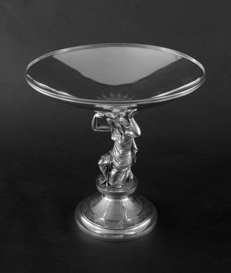 Gorham Manufacturing Company (1865–1961). <em>Compote</em>, ca. 1868. Silver, 8 3/4 x 9 x 9 in. (22.2 x 22.9 x 22.9 cm). Brooklyn Museum, H. Randolph Lever Fund, 87.180. Creative Commons-BY (Photo: Brooklyn Museum, 87.180_bw.jpg)