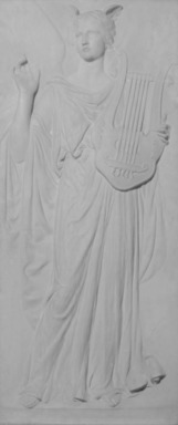Olin Levi Warner (American, 1844-1896). <em>Peace (Imagination)</em>, 1896. Marble, 61 1/8 x 25 7/8 x 5 3/8 in. (155.3 x 65.7 x 13.7 cm). Brooklyn Museum, Gift of the Estate of Mrs. Olin L. Warner, 87.193.2. Creative Commons-BY (Photo: Brooklyn Museum, 87.193.2_bw.jpg)
