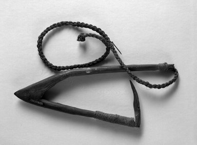 Tuvaluan. <em>Fishhook</em>. Wood, fiber, nail, 9 1/4 × 10 7/16 in. (23.5 × 26.5 cm). Brooklyn Museum, Gift of Marcia and John Friede and Mrs. Melville W. Hall, 87.218.111. Creative Commons-BY (Photo: Brooklyn Museum, 87.218.111_bw.jpg)