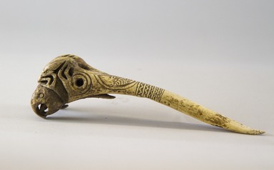 Abelam. <em>Dagger</em>. Bone, 7 3/4 x 1 3/4 x 2 1/2 in. (19.7 x 4.4 x 6.4 cm). Brooklyn Museum, Gift of Marcia and John Friede and Mrs. Melville W. Hall, 87.218.17. Creative Commons-BY (Photo: Brooklyn Museum, 87.218.17_view01_PS8.jpg)