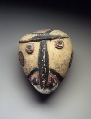 Abelam. <em>Carved Head</em>, late 19th-early 20th century. Wood, pigment, 6 x 5 1/4 x 5 1/2 in.  (15.2 x 13.3 x 14.0 cm). Brooklyn Museum, Gift of Marcia and John Friede and Mrs. Melville W. Hall, 87.218.31. Creative Commons-BY (Photo: Brooklyn Museum, 87.218.31.jpg)
