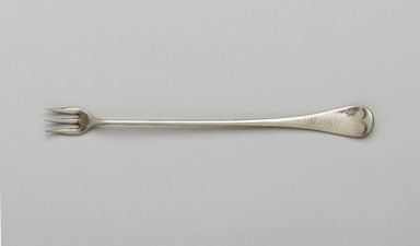 1847 Rogers Brothers. <em>Pickle Fork</em>, 1860s. Silver plate, 6 3/4 x 3/4 in. (17.1 x 1.9 cm). Brooklyn Museum, Gift of Dr. and Mrs. George Liberman, 87.223.5. Creative Commons-BY (Photo: Brooklyn Museum, 87.223.5_PS2.jpg)