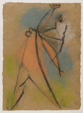 Max Weber (American, born Russia, 1881–1961). <em>The Dancer</em>, June 1946. Pastel on brown, moderately thick, rought-textured laid paper, sheet: 18 3/16 × 13 1/4 in. (46.2 × 33.7 cm). Brooklyn Museum, Gift from collection Hannelore B. Schulhof, New York, 87.46.1 (Photo: Brooklyn Museum, 87.46.1_PS6.jpg)