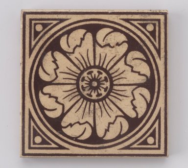 International Tile Company. <em>Tile</em>, 1882–1888. Earthenware, 1/2 x 4 1/4 x 4 1/4 in. (1.3 x 10.8 x 10.8 cm). Brooklyn Museum, Gift of Dr. Barry R. Harwood, 88.18. Creative Commons-BY (Photo: Brooklyn Museum, 88.18.jpg)