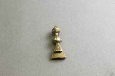Akan. <em>Gold Weight</em>, 19th-20th century. Copper alloy, 1/2 x 3/4 x 1 7/8 in. (1.3 x 1.9 x 4.8 cm). Brooklyn Museum, Gift of Mr. and Mrs. Franklin H. Williams, 88.192.105. Creative Commons-BY (Photo: Brooklyn Museum, 88.192.105_front_PS5.jpg)