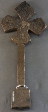 Amhara. <em>Hand Cross (mäsqäl)</em>, 19th or 20th century. Wood, 10 x 4 in. (25.4 x 10.2 cm). Brooklyn Museum, Gift of Mr. and Mrs. Franklin H. Williams, 88.192.15. Creative Commons-BY (Photo: Brooklyn Museum, 88.192.15_front_PS10.jpg)