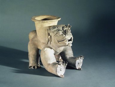 Jama Coaque. <em>Effigy Vessel</em>, ca. 300 B.C.E.-600 C.E. Ceramic, 12 3/4 x 16 1/4 x 13 in. (32.4 x 41.3 x 33 cm). Brooklyn Museum, Gift of Mr. and Mrs. Tessim Zorach, 88.57.2. Creative Commons-BY (Photo: Brooklyn Museum, 88.57.2.jpg)