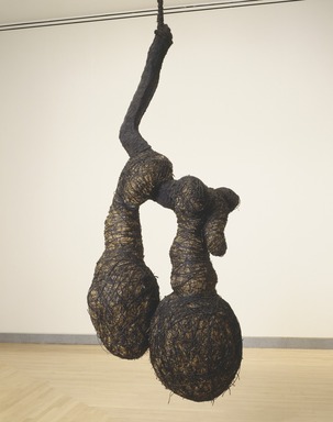 Petah Coyne (American, born 1953). <em>Untitled #552 (The Twins)</em>, 1987. Chicken-wire fencing, wire, steel, cloth, hay, wood, rope, polymer, CelluClay, paint, cable, cable nuts, 106 × 48 × 32 in. (269.2 × 121.9 × 81.3 cm). Brooklyn Museum, Purchase gift of an anonymous donor, 88.5. © artist or artist's estate (Photo: Brooklyn Museum, 88.5_SL3.jpg)