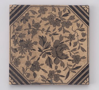 International Tile Company. <em>Tile</em>, 1882–1888. Earthenware, 1/2 x 6 x 6 in. (1.3 x 15.2 x 15.2 cm). Brooklyn Museum, Gift of Diana M. Sawney and Lorraine Gordon, 88.64. Creative Commons-BY (Photo: Brooklyn Museum, 88.64.jpg)