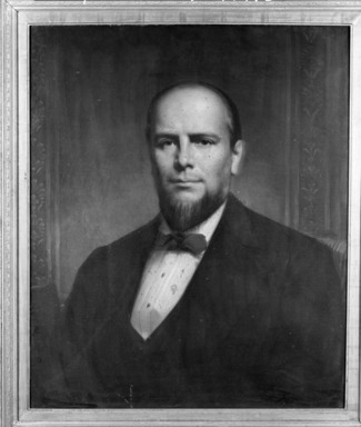 Ferdinand Thomas Lee Boyle (American, 1820–1906). <em>William Everdell, Jr.</em>, 1875. Oil on canvas, 29 15/16 x 24 15/16 in. (76.1 x 63.4 cm). Brooklyn Museum, Transferred from the Brooklyn Institute of Arts and Sciences to the Brooklyn Museum, 97.6 (Photo: Brooklyn Museum, 97.6_bw_SL4.jpg)