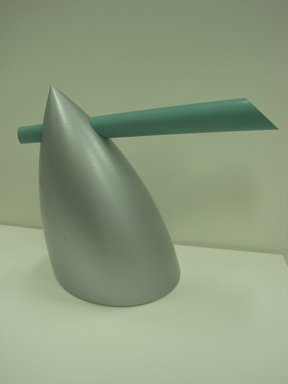 Philippe Starck (French, born 1949). <em>"Hot Bertaa" Water Kettle</em>, designed 1989; manufactured ca. 1990. Cast aluminum with grey silicone resin and polyamide, 10 x 13 x 6 5/8 in. (25.4 x 33 x 16.8 cm). Brooklyn Museum, Gift of Alessi S.p.A., 1991.33.2. Creative Commons-BY (Photo: Brooklyn Museum, COLL.1991.33.2.jpg)