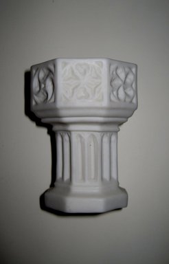 Worcester Royal Porcelain Co. (founded 1751). <em>Holy Water Font</em>, ca. 1877. Porcelain, height: 2 5/8 in. (6.7 cm); diameter: 2 5/8 in. (6.7 cm). Brooklyn Museum, Gift of Rosemarie Haag Bletter and Martin Filler, 2000.127.7. Creative Commons-BY (Photo: Brooklyn Museum, COLL.2000.127.7.jpg)