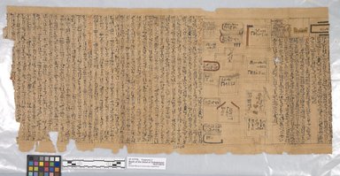  <em>Book of the Dead of the Goldworker of Amun, Sobekmose</em>, ca. 1500-1480 B.C.E. Papyrus, ink, pigment, 14 x 293 in. (35.6 x 744.2 cm). Brooklyn Museum, Charles Edwin Wilbour Fund, 37.1777E (Photo: Brooklyn Museum, CONS.37.1777Ec_2010_at.jpg)