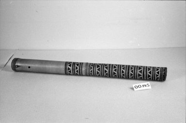  <em>Tobacco Pipe</em>. Bamboo, pigment, 2 9/16 x 29 3/4 in. (6.5 x 75.5 cm). Brooklyn Museum, Brooklyn Museum Collection, 00.145. Creative Commons-BY (Photo: Brooklyn Museum, CUR.00.145_bw.jpg)