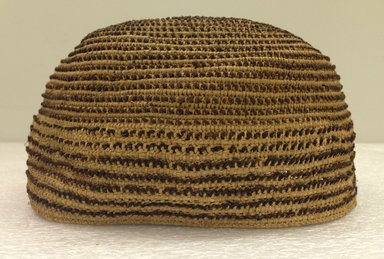Yombe. <em>Cap</em>, 19th century. Vegetal fiber, height: 3 9/16 in. (9 cm); diameter at base: 6 1/2 in. (16.5 cm). Brooklyn Museum, Brooklyn Museum Collection, 00.75. Creative Commons-BY (Photo: Brooklyn Museum, CUR.00.75_side.jpg)