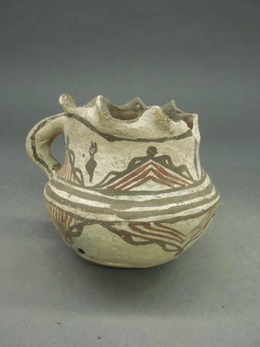 She-we-na (Zuni Pueblo). <em>Decorated Pitcher</em>. Clay, slip, 4 1/2 x 5 1/2 in. (11.4 x 14  cm). Brooklyn Museum, By exchange, 01.1535.2193. Creative Commons-BY (Photo: Brooklyn Museum, CUR.01.1535.2193_view1.jpg)