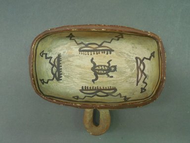 She-we-na (Zuni Pueblo). <em>Rectangular Bowl</em>. Clay, slip, 1 3/4 x 5 x 5 7/8 in.  (4.4 x 12.7 x 14.9 cm). Brooklyn Museum, By exchange, 01.1535.2194. Creative Commons-BY (Photo: Brooklyn Museum, CUR.01.1535.2194.jpg)