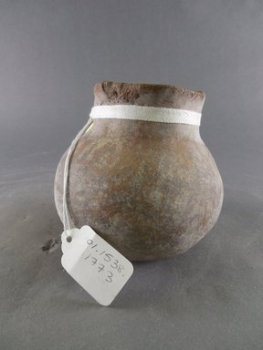 Ancient Pueblo (Anasazi). <em>Redware Jar</em>. Clay, slip, 4 1/4 x 4 1/4 in. (10.8 x 10.8 cm). Brooklyn Museum, Gift of Charles A. Schieren, 01.1538.1773. Creative Commons-BY (Photo: Brooklyn Museum, CUR.01.1538.1773.jpg)