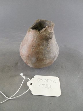 Ancient Pueblo (Anasazi). <em>Jar</em>. Clay, 3 1/2 x 3 1/4 in. (8.9 x 8.3 cm). Brooklyn Museum, Gift of Charles A. Schieren, 01.1538.1782. Creative Commons-BY (Photo: Brooklyn Museum, CUR.01.1538.1782.jpg)