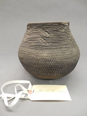 Ancient Pueblo (Anasazi). <em>Cooking Pot</em>, 900-1300 C.E. Clay, 5 3/4 x 6 1/4 in.  (14.6 x 15.9 cm). Brooklyn Museum, Gift of Charles A. Schieren, 01.1538.1790. Creative Commons-BY (Photo: Brooklyn Museum, CUR.01.1538.1790.jpg)