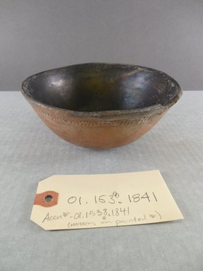 Ancestral Pueblo. <em>Bowl</em>, 700–1050 C.E. Clay, 2 1/2 x 5 1/4 in.  (6.4 x 13.3 cm). Brooklyn Museum, Gift of Charles A. Schieren, 01.1538.1841. Creative Commons-BY (Photo: Brooklyn Museum, CUR.01.1538.1841.jpg)