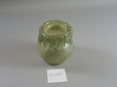 Roman. <em>Urn</em>, 4th century C.E. Glass, 2 3/4 x greatest diam. 2 13/16 in. (7 x 7.1 cm). Brooklyn Museum, Gift of Robert B. Woodward, 01.460. Creative Commons-BY (Photo: Brooklyn Museum, CUR.01.460.jpg)