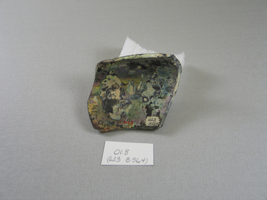 Islamic. <em>Fragment of Dish or Bowl</em>, 7th century C.E. or later. Glass, 1/4 x 3 1/2 in. (0.6 x 8.9 cm). Brooklyn Museum, Gift of Robert B. Woodward, 01.8. Creative Commons-BY (Photo: Brooklyn Museum, CUR.01.8_view1.jpg)