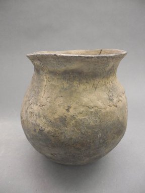 Ancient Pueblo (Anasazi). <em>Blackware Cooking Jar</em>. Clay, slip, 5 1/4 x 6 1/2 in. (13.3 x 16.5 cm). Brooklyn Museum, Riggs Pueblo Pottery Fund, 02.257.2354. Creative Commons-BY (Photo: Brooklyn Museum, CUR.02.257.2354.jpg)