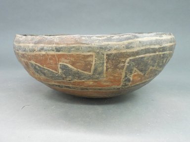 Ancestral Pueblo. <em>Bowl</em>. Clay, slip, 3 7/8 x 9 1/8 in. (9.8 x 23.2 cm). Brooklyn Museum, Riggs Pueblo Pottery Fund, 02.257.2434. Creative Commons-BY (Photo: Brooklyn Museum, CUR.02.257.2434_view1.jpg)