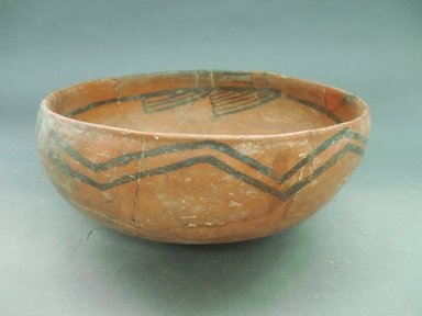 Ancient Pueblo. <em>Bowl</em>. Clay, slip, 3 1/2 x 8 5/8 in. (8.9 x 21.9 cm). Brooklyn Museum, Riggs Pueblo Pottery Fund, 02.257.2435. Creative Commons-BY (Photo: Brooklyn Museum, CUR.02.257.2435.jpg)