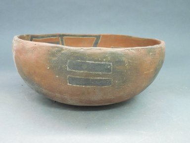 Ancient Pueblo (Anasazi). <em>Pindale Polychrome Bowl</em>. Clay, 4 x 10 1/8 in.  (10.2 x 25.7 cm). Brooklyn Museum, Riggs Pueblo Pottery Fund, 02.257.2443. Creative Commons-BY (Photo: Brooklyn Museum, CUR.02.257.2443_view2.jpg)