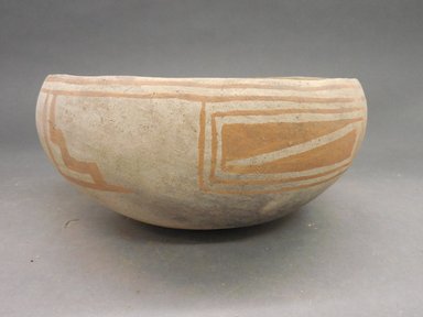 Ancient Pueblo (Anasazi). <em>Bowl</em>. Clay, slip, 3 7/8 x 7 1/2 in.  (9.8 x 19.1 cm). Brooklyn Museum, Riggs Pueblo Pottery Fund, 02.257.2445. Creative Commons-BY (Photo: Brooklyn Museum, CUR.02.257.2445_view1.jpg)