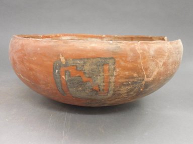 Ancient Pueblo (Anasazi). <em>Bowl</em>. Clay, slip, 4 1/2 x 10 1/4 in.  (11.4 x 26 cm). Brooklyn Museum, Riggs Pueblo Pottery Fund, 02.257.2454. Creative Commons-BY (Photo: Brooklyn Museum, CUR.02.257.2454_view1.jpg)