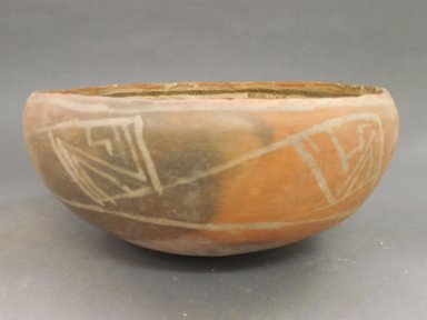 Ancient Pueblo (Anasazi). <em>Bowl</em>. Clay, slip, 4 3/4 x 10 3/4 in.  (12.1 x 27.3 cm). Brooklyn Museum, Riggs Pueblo Pottery Fund, 02.257.2482. Creative Commons-BY (Photo: Brooklyn Museum, CUR.02.257.2482_view1.jpg)