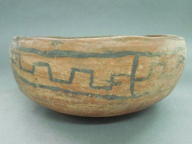 Ancient Pueblo (Anasazi). <em>Bowl</em>. Clay, slip, 4 1/8 x 9 in. (10.5 x 22.9 cm). Brooklyn Museum, Riggs Pueblo Pottery Fund, 02.257.2510. Creative Commons-BY (Photo: Brooklyn Museum, CUR.02.257.2510_detail1.jpg)