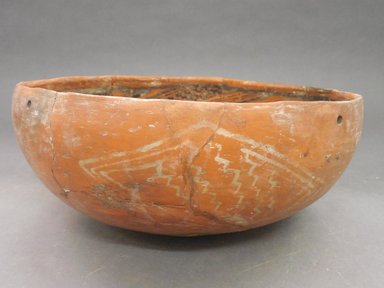 Ancient Pueblo (Anasazi). <em>Bowl</em>. Clay, slip, 5 x 10 3/8 in.  (12.7 x 26.4 cm). Brooklyn Museum, Riggs Pueblo Pottery Fund, 02.257.2521. Creative Commons-BY (Photo: Brooklyn Museum, CUR.02.257.2521_view1.jpg)