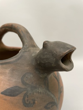 Hopi-Tewa Pueblo. <em>Water Bottle in the Shape of an Animal</em>. Clay, 8 3/8 in.  (21.3 cm). Brooklyn Museum, Riggs Pueblo Pottery Fund, 02.257.2552. Creative Commons-BY (Photo: Brooklyn Museum, CUR.02.257.2552_detail01.jpg)