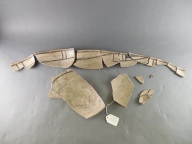 Ancient Pueblo (Anasazi). <em>Bowl Fragments</em>. Clay, slip, 4 3/8 x 9 1/2 in.  (11.1 x 24.1 cm). Brooklyn Museum, Riggs Pueblo Pottery Fund, 02.257.2587. Creative Commons-BY (Photo: Brooklyn Museum, CUR.02.257.2587.jpg)