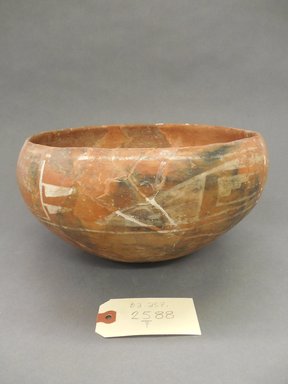 Ancient Pueblo (Anasazi). <em>Bowl</em>. Clay, slip, 5 3/8 x 10 3/8 in. (13.7 x 26.4 cm). Brooklyn Museum, Riggs Pueblo Pottery Fund, 02.257.2588. Creative Commons-BY (Photo: Brooklyn Museum, CUR.02.257.2588.jpg)