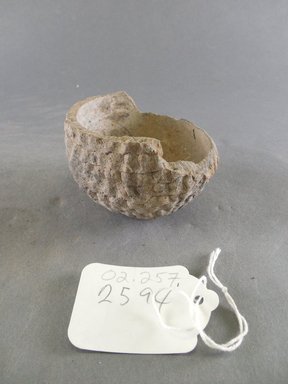 Ancient Pueblo (Anasazi). <em>Cup</em>. Clay, slip, 2 1/4 x 3 in.  (5.7 x 7.6 cm). Brooklyn Museum, Riggs Pueblo Pottery Fund, 02.257.2594. Creative Commons-BY (Photo: Brooklyn Museum, CUR.02.257.2594.jpg)