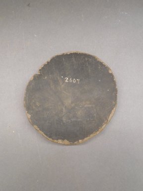 Ancient Pueblo (Anasazi). <em>Disk</em>. Clay, slip, 4 1/2 in. (11.4 cm). Brooklyn Museum, Riggs Pueblo Pottery Fund, 02.257.2607. Creative Commons-BY (Photo: Brooklyn Museum, CUR.02.257.2607.jpg)