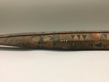 Solomon Islander. <em>Canoe-Shaped Club</em>. Wood, 2 1/16 x 2 1/4 x 37 in. (5.3 x 5.8 x 94 cm). Brooklyn Museum, Purchased with funds given by A. Augustus Healy, Carll de Silver and Robert B. Woodward, 03.324.2811. Creative Commons-BY (Photo: , CUR.03.324.2811_detail05.jpg)