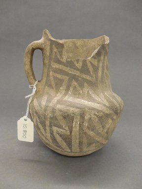 Ancient Pueblo. <em>Pitcher</em>, Probably 850-1100, Pueblo I-II. Clay, 5 3/4 x 7 1/4 in. (14.6 x 18.4 cm). Brooklyn Museum, Museum Expedition 1903, Purchased with funds given by A. Augustus Healy and George Foster Peabody, 03.325.10800. Creative Commons-BY (Photo: Brooklyn Museum, CUR.03.325.10800.jpg)